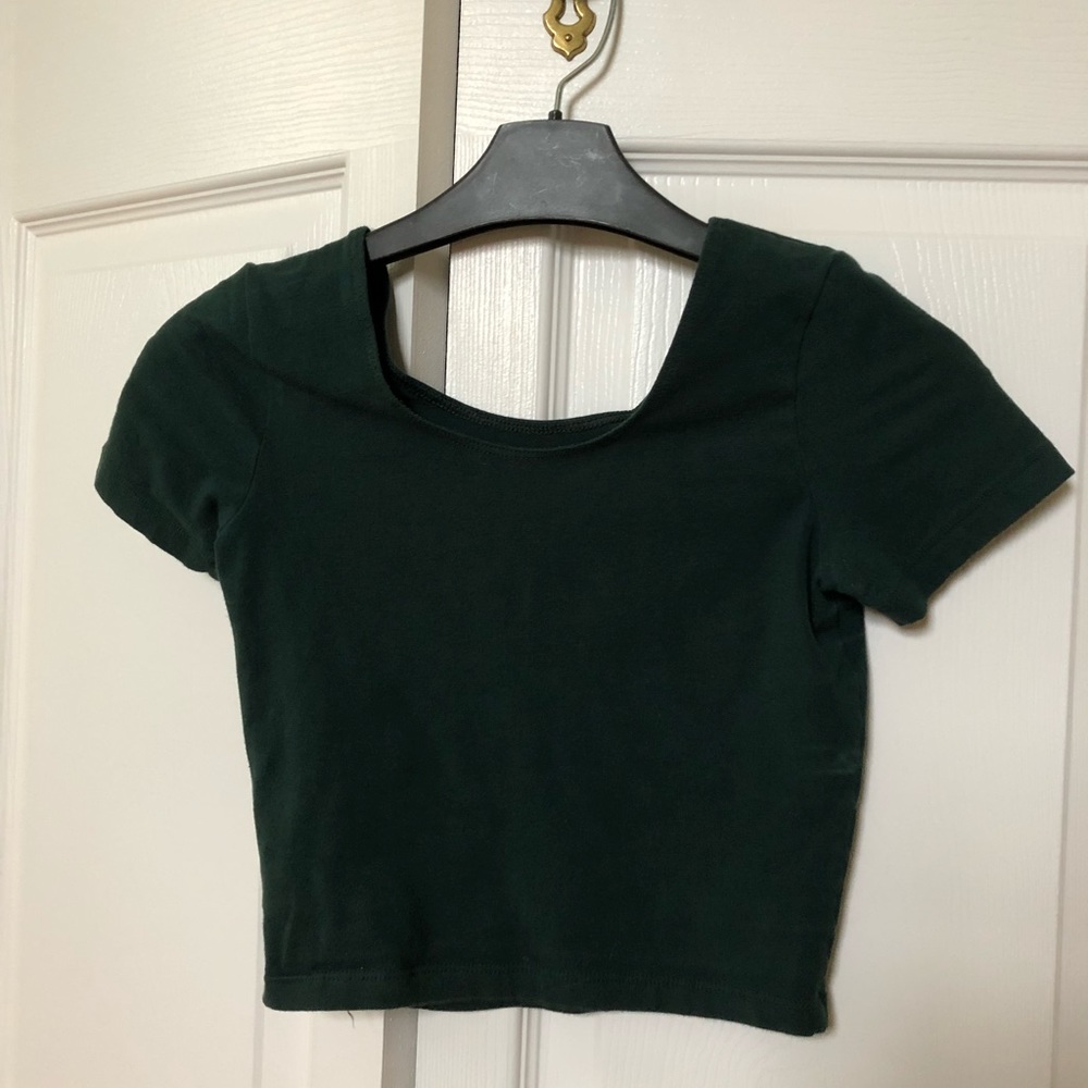 Green American apparel crop top